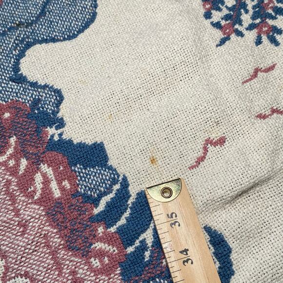 Tapestry Blanket Farm House Animals Pastel Colors 4ft by 5.8ft - Picture 7 of 8